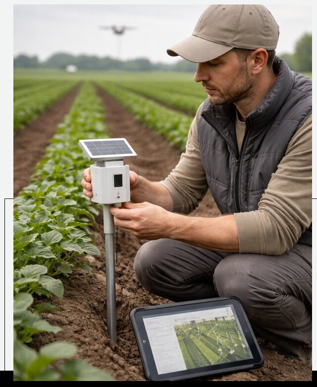 IoT мониторинг сельскохозяйственных полей и контроля в Заволжье
