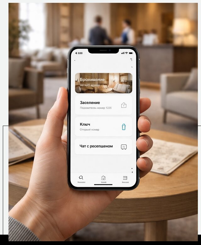 Мобильное приложение для гостей отеля в Заволжье, управление сервисом